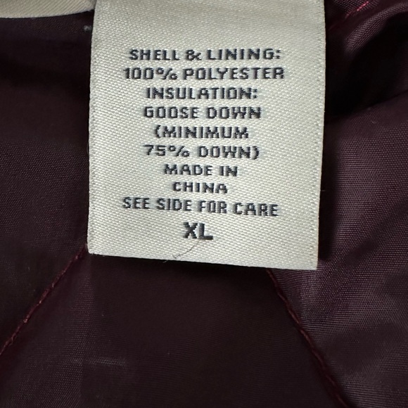 WOMENS EDDIE BAUER RED PREMIUM 550 Power Fill Quilted snap front jacket - Picture 12 of 12